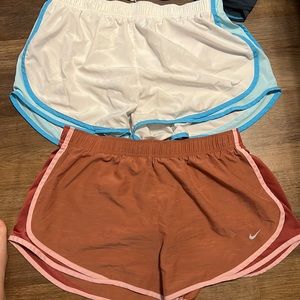 Pink and Blue/White Nike Shorts